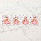 Waterverf Roze Prinses Verjaardagsfeest Schattige Waterfles Etiket (Enkel label)