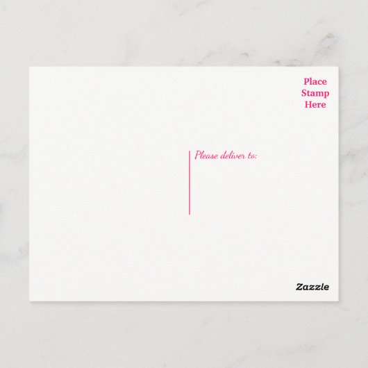 Waterverf Roze Rode Hart Dank U - Huwelijksliefde Briefkaart (Achterkant)