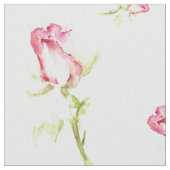 Waterverf roze rode rozen handschilderd stof (Close Up)