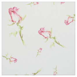 Waterverf roze rode rozen handschilderd stof