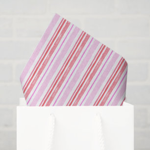 Waterverf Roze & Rode Strepen Tissuepapier
