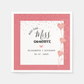 Waterverf roze & rood hart lief dank je feest servet (Voorkant)