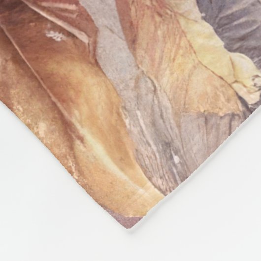 Waterverf Roze Rood Kerst Motieven Vakantie Fleece Deken (Hoek)