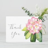 waterverf "Roze roodbruin" Bedankkaart (Staand voorkant)