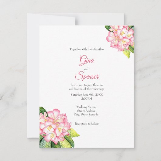 waterverf "Roze roodbruin" Kaart (Voorkant)