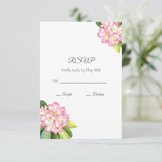 waterverf "Roze roodbruin" RSVP Kaartje (Staand voorkant)