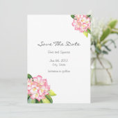 waterverf "Roze roodbruin" Save The Date (Staand voorkant)