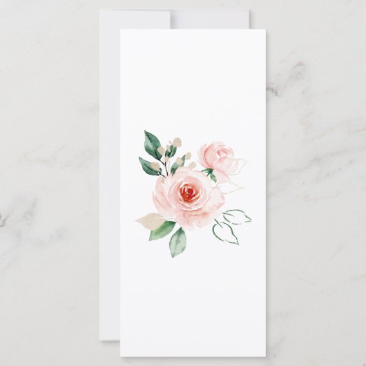 Waterverf Roze Roos Bindmenu (Achterkant)