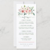 Waterverf Roze Roos Bindmenu (Voorkant)