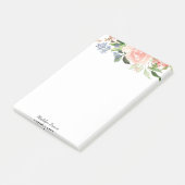 Waterverf Roze Roos Lente Bloemen Post-it® Notes (Schuin)