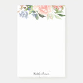 Waterverf Roze Roos Lente Bloemen Post-it® Notes (Voorkant)