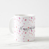 Waterverf Roze Roos Petals Koffiemok (Voorkant links)