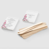 Waterverf Roze Roos Trouwprogramma Handwaaier (Niet-gemonteerd)