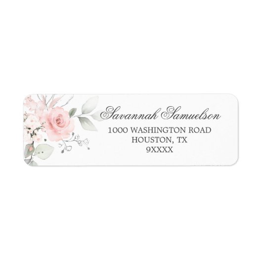 Waterverf Roze Rose Etiket (Voorkant)