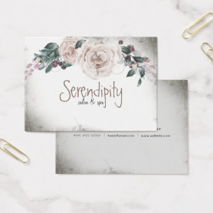 Waterverf Roze Rose Floral Visitekaartje