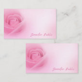 Waterverf Roze Rose Handgeschreven Script Naam Chi Notitiekaartje (Voorkant / Achterkant)