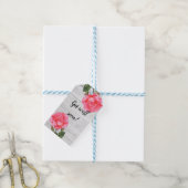 Waterverf Roze Rose Polka Dot Binnenkort beter wor Cadeaulabel (Met Touw)