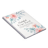 Waterverf Roze Rose Prayer Journal Notitieboek (Rechterzijde)