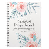 Waterverf Roze Rose Prayer Journal Notitieboek (Voorkant)