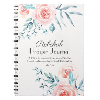 Waterverf Roze Rose Prayer Journal Notitieboek