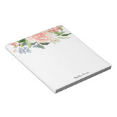 Waterverf Roze Rose Spring Floral Notitieblok (Schuin)