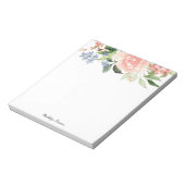 Waterverf Roze Rose Spring Floral Notitieblok (Linkerzijde)