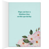 Waterverf Roze Roses Ballerina Botanische Mond (Binnen (Rechts))