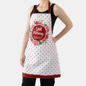 Waterverf Roze roze en rode papaver met rode cirke Schort (Insitu)