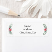 Waterverf Roze Roze Greenery Foliage Adres Etiket (Insitu)