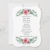 Waterverf Roze Roze Greenery Foliage Bridal Showe Kaart (Voorkant)