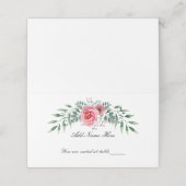 Waterverf Roze Roze Greenery Foliage Plaatskaartje (Buitenkant ongevouwen)