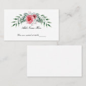 Waterverf Roze Roze Greenery Foliage Plaatskaartje (Voorkant / Achterkant)