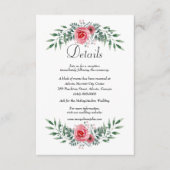 Waterverf roze roze groen foliedossier - Gegevens Informatiekaartje (Voorkant)