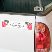 Waterverf roze roze illustratie bumpersticker (Op Truck)