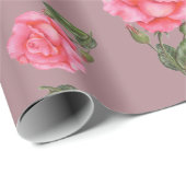 Waterverf roze roze illustratie cadeaupapier (Rol Hoek)
