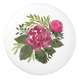  Waterverf Roze Roze keramische schedel Knop