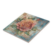  Waterverf Roze roze met decoratief Lijst Tegeltje (Zijkant)