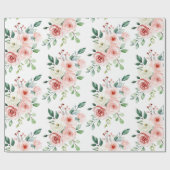 Waterverf Roze roze omvulpapier Cadeaupapier (Vlak)