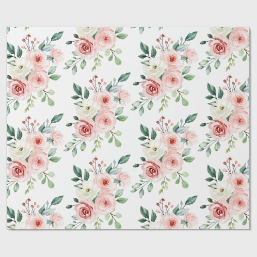 Waterverf Roze roze omvulpapier Cadeaupapier (Vlak)