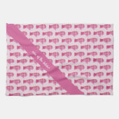 Waterverf roze roze patroon sneeuwblazen theedoek (Horizontaal)