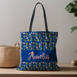 Waterverf roze roze roze canvas tas