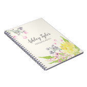 Waterverf roze roze roze gierig gepersonaliseerd notitieboek (Rechterzijde)