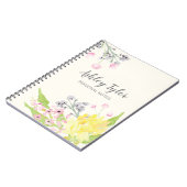 Waterverf roze roze roze gierig gepersonaliseerd notitieboek (Linkerzijde)