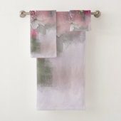 Waterverf roze roze rozen Bouquet Floral Bad Handdoek (Insitu)