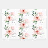 Waterverf Roze roze set van 3 overloopvellen Inpakpapier Vel (Voorkant 3)