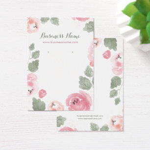 Waterverf roze rozen Achtergrond die Kaarten verdi Visitekaartje