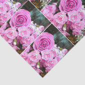 Waterverf roze rozen Baby Tissuepapier (Detail)