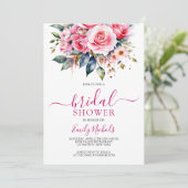 WATERVERF ROZE ROZEN BLOEMBOEKET ZOET 16 KAART (Staand voorkant)