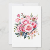 WATERVERF ROZE ROZEN BLOEMBOEKET ZOET 16 KAART (Achterkant)