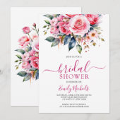 WATERVERF ROZE ROZEN BLOEMBOEKET ZOET 16 KAART (Voorkant / Achterkant)